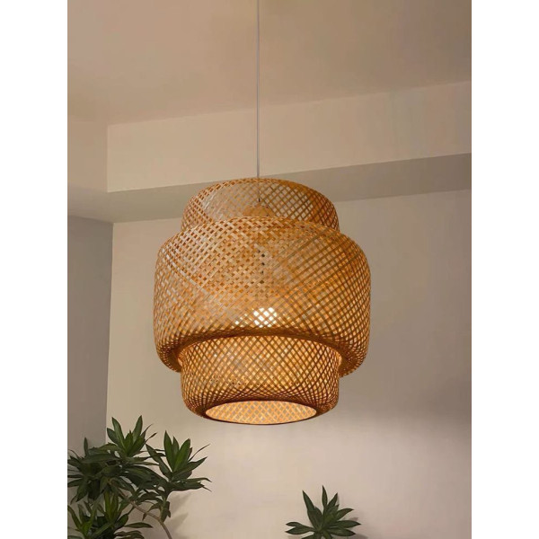 Rattan Weave Hanging Light
