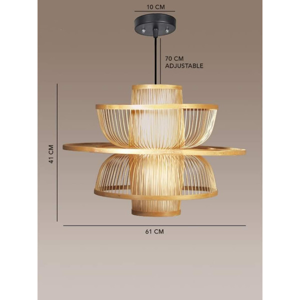 Handwoven Bamboo Pendant Lamp