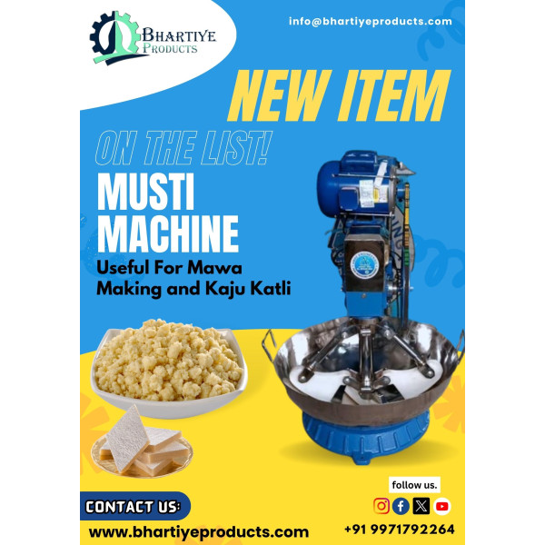 Musti Machine Useful For Mawa Making and Kaju Katli 