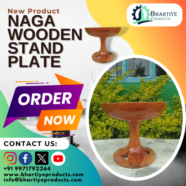 Naga Wooden Stand Plate